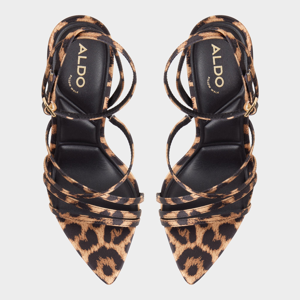 Brown Multi Solania Brown Multi Women's Strappy sandals - Strappy heeled sandal, Stiletto heel | Aldo
