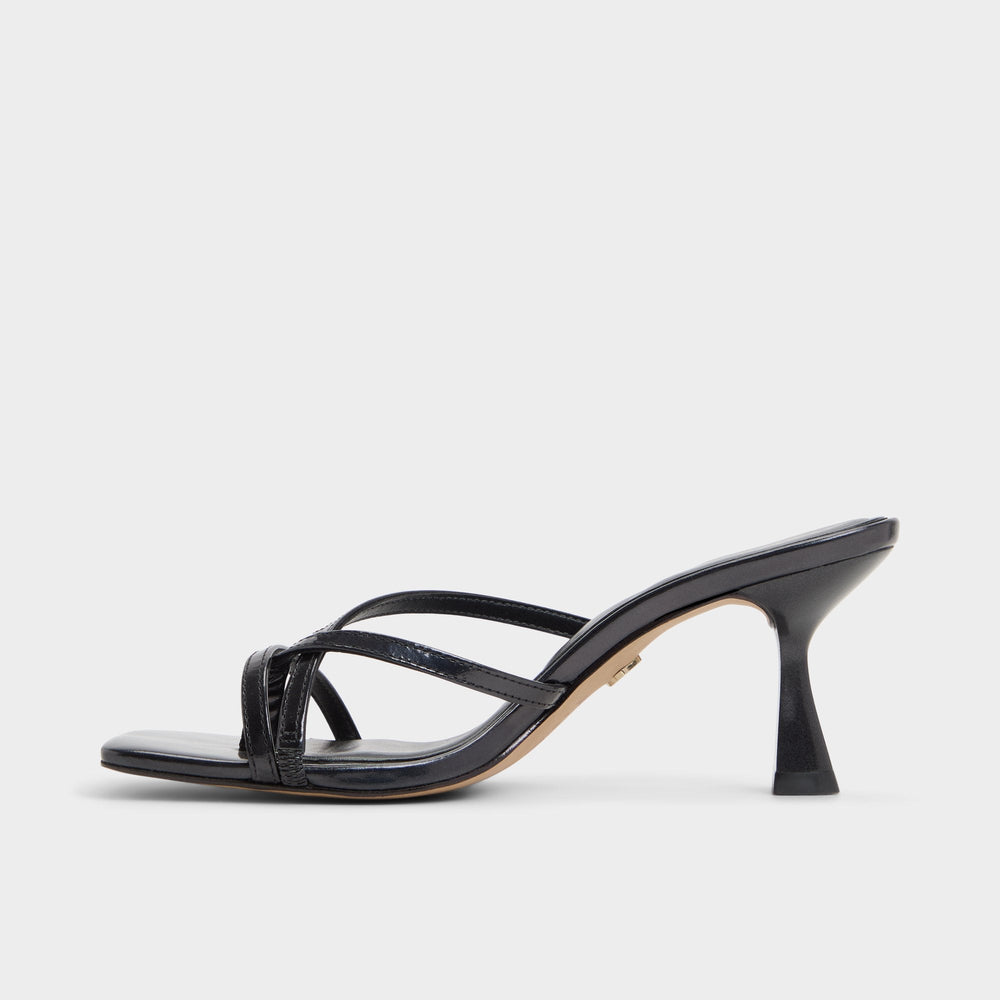 Black Calypsa Black Women's Animal Prints - Strappy heeled sandal, Block heel | Aldo