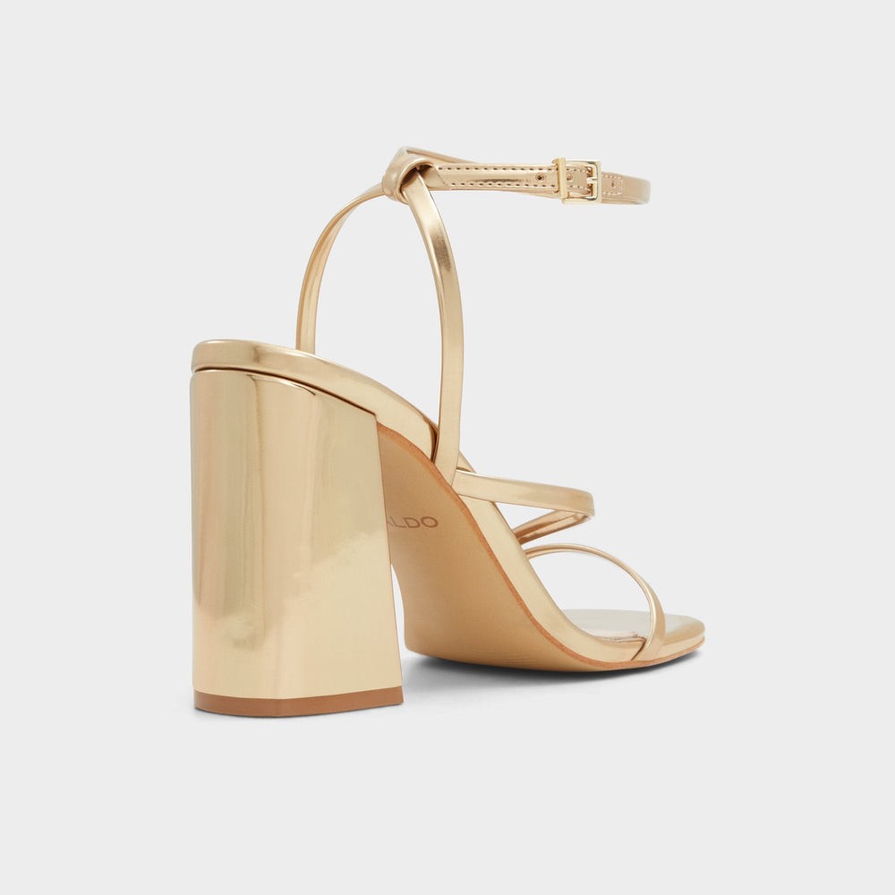 Gold Laurader Gold Women's Block heels - Strappy heeled sandal, Block heel | Aldo
