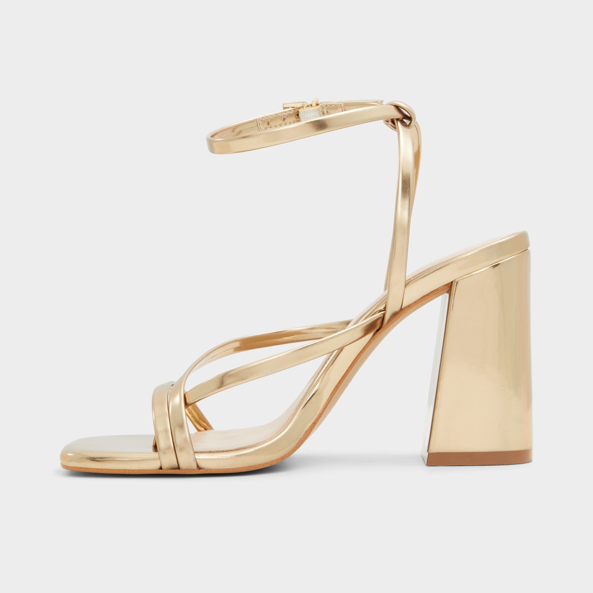 Gold Laurader Gold Women's Block heels - Strappy heeled sandal, Block heel | Aldo