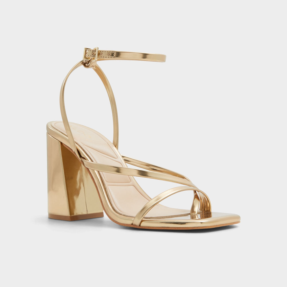 Gold Laurader Gold Women's Block heels - Strappy heeled sandal, Block heel | Aldo