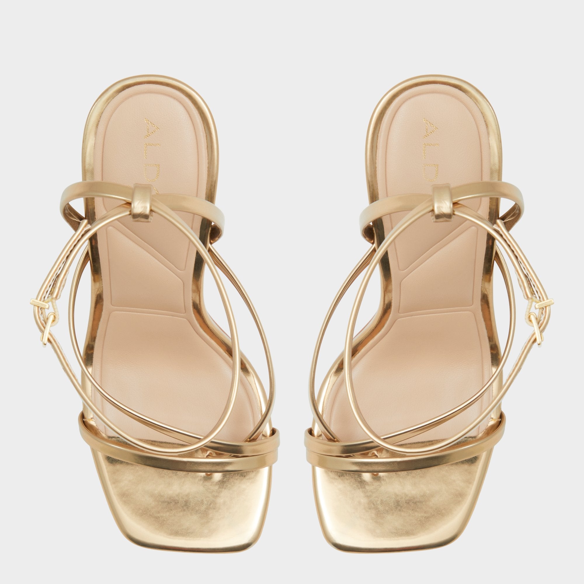 Gold Laurader Gold Women's Block heels - Strappy heeled sandal, Block heel | Aldo