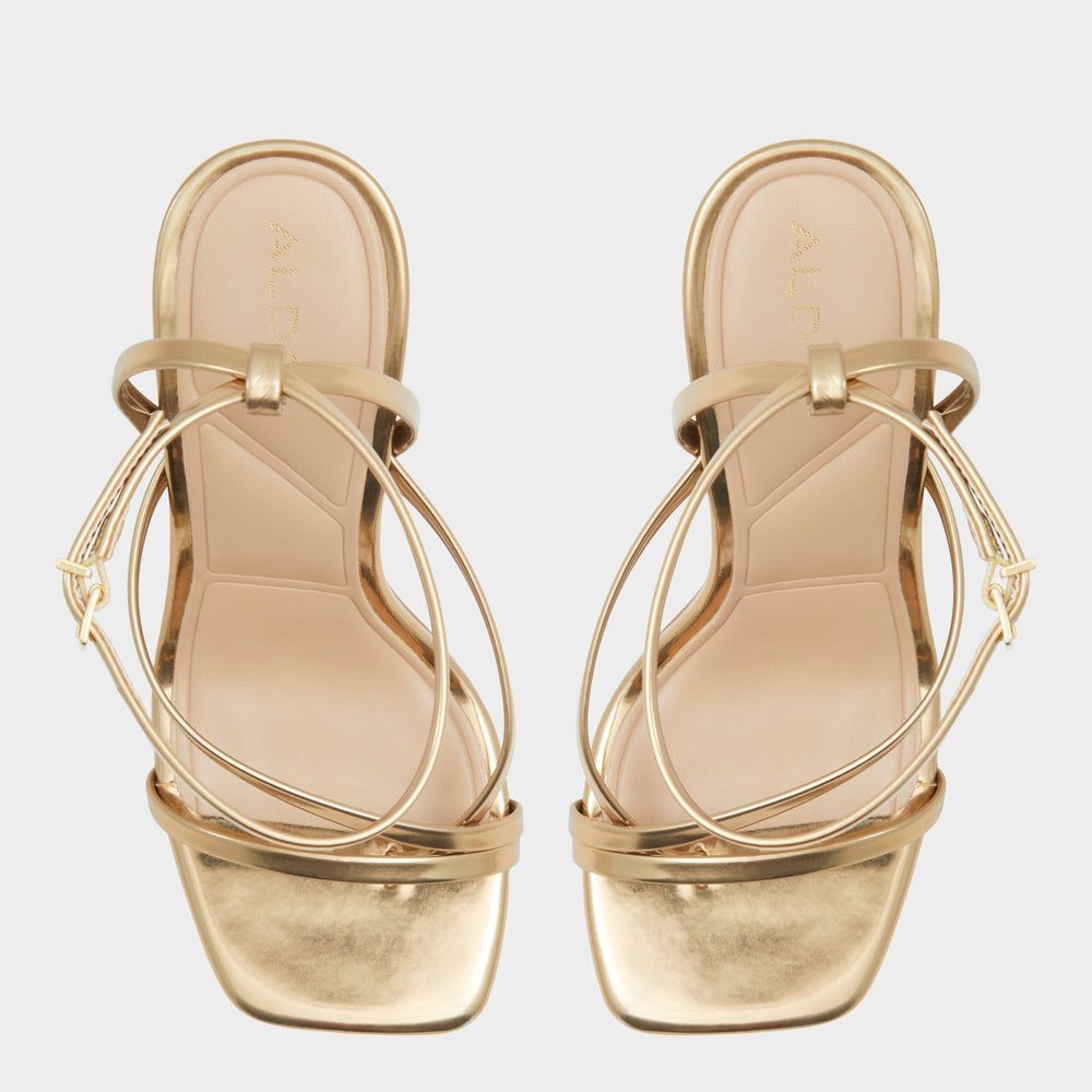 Gold Laurader Gold Women's Block heels - Strappy heeled sandal, Block heel | Aldo