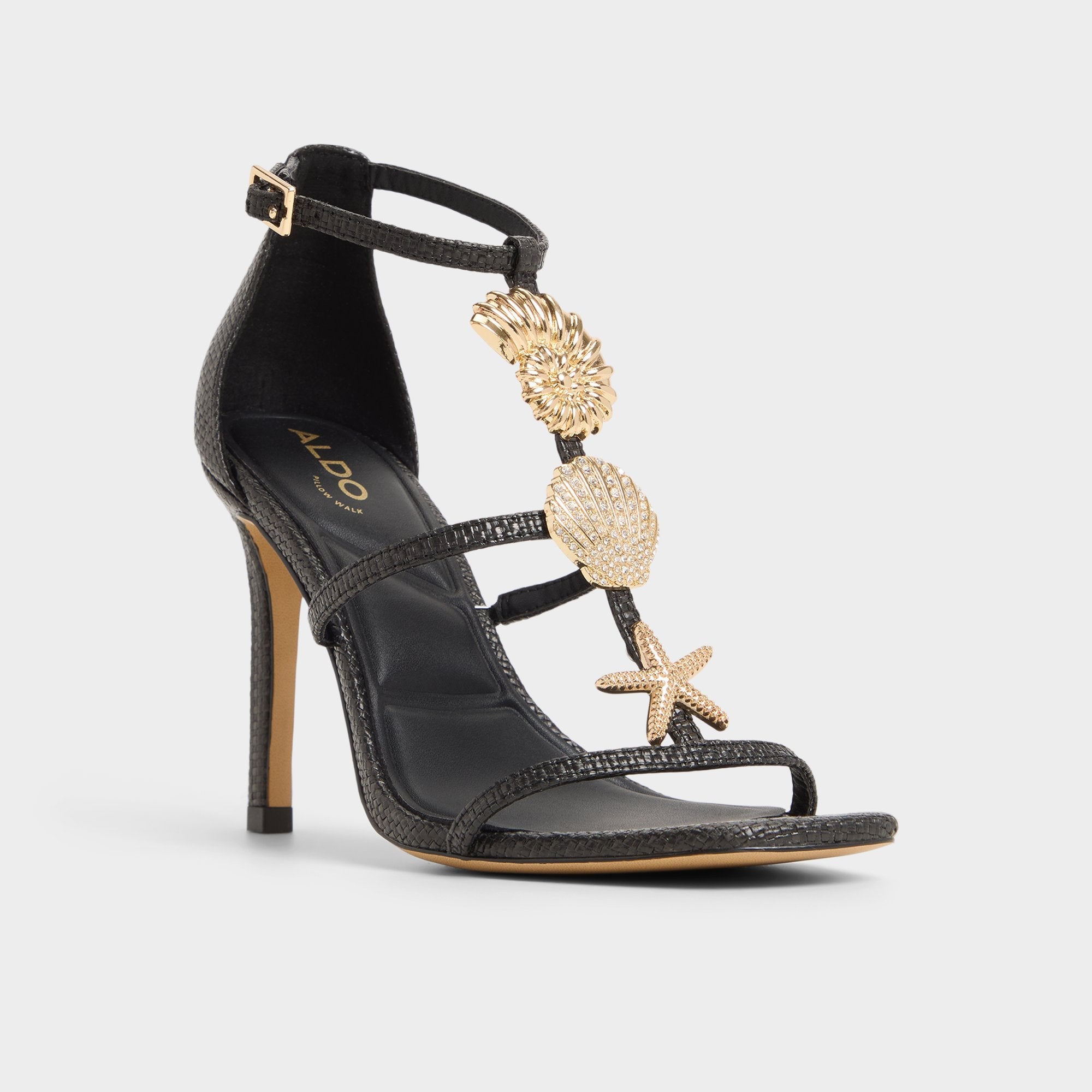 Black Summerdate Black Women's Strappy sandals - Strappy heeled sandal | Aldo