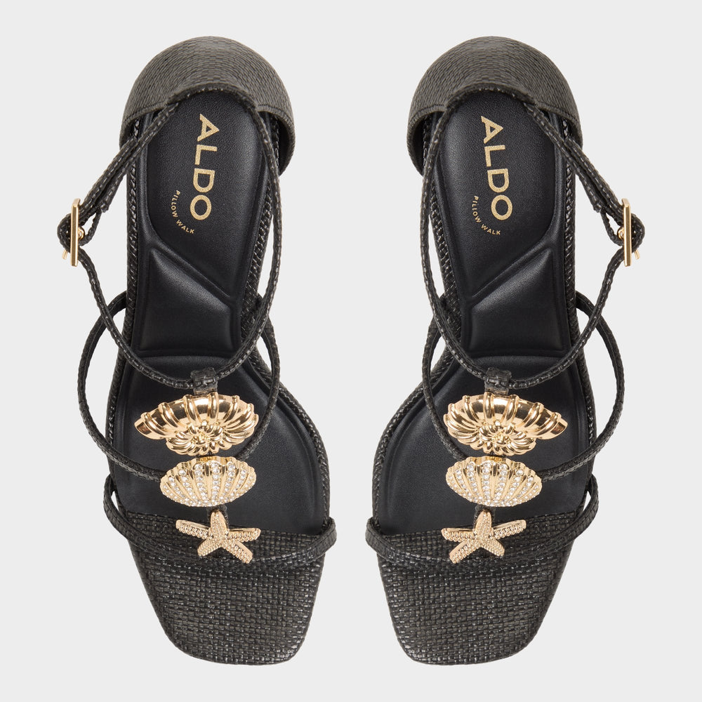 Black Summerdate Black Women's Strappy sandals - Strappy heeled sandal | Aldo