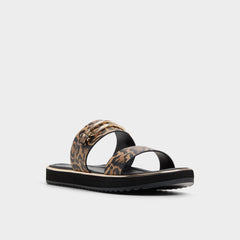 Brown Multi Lagoon Brown Multi Women's Flats - Strappy flat sandal, Footbed sandal | Aldo