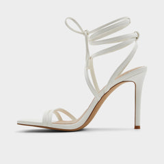 White Phaedra in White - Strappy stiletto sandal, Stiletto heel | Aldo