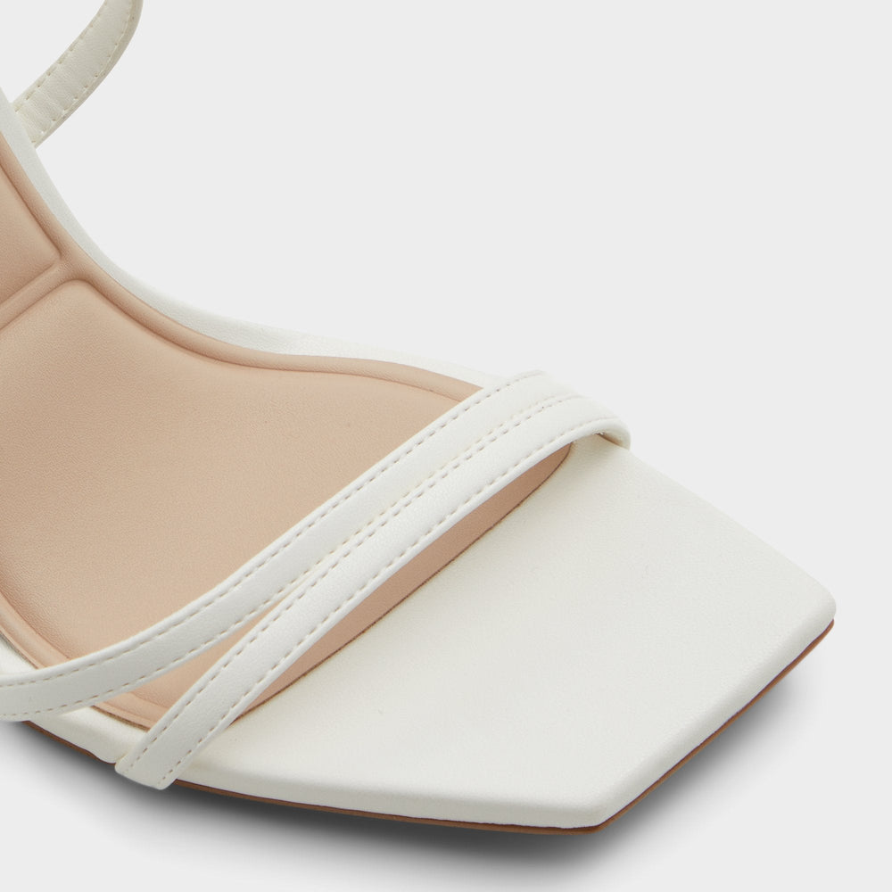 White Phaedra in White - Strappy stiletto sandal, Stiletto heel | Aldo