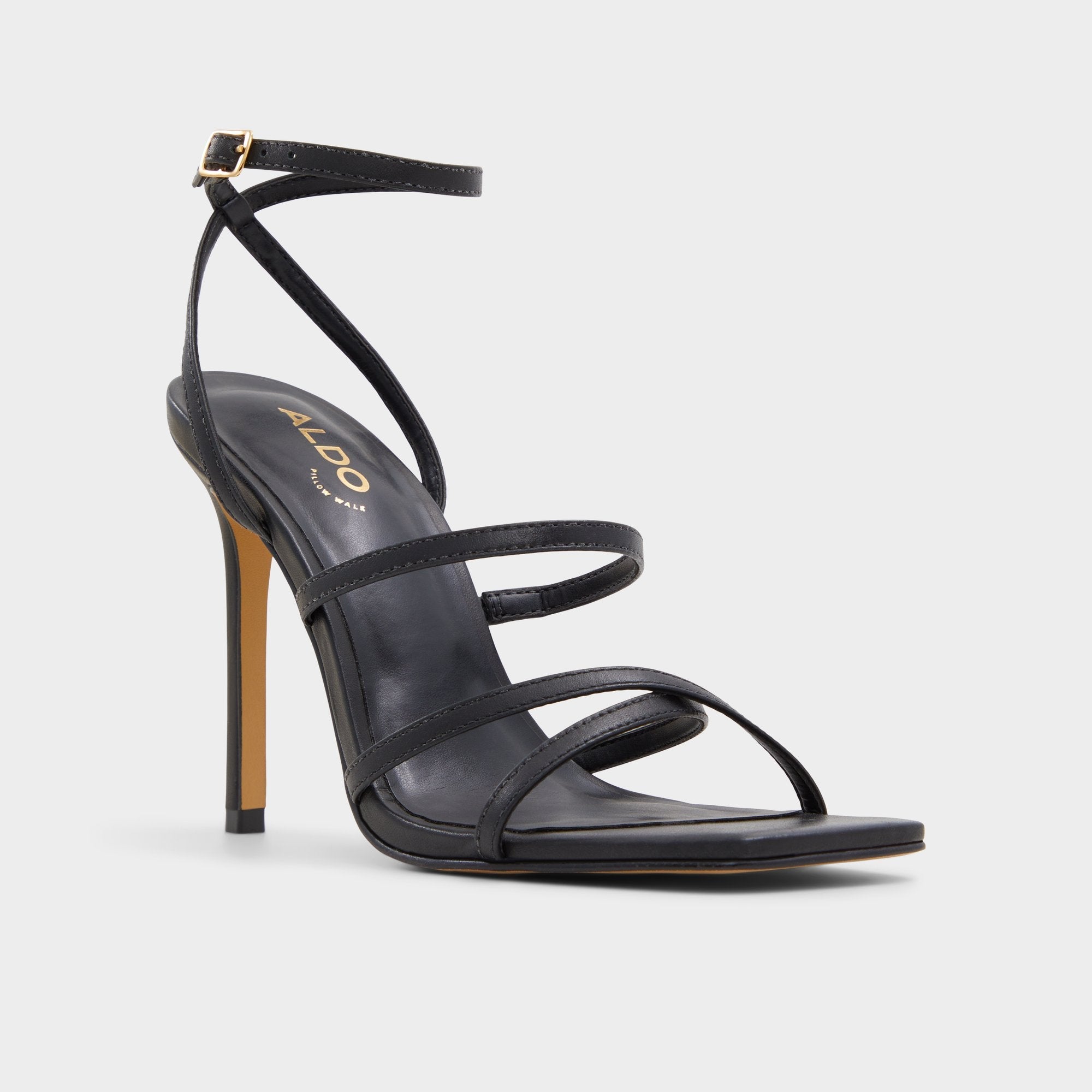 Black Galoi Black Women's Strappy sandals - Strappy heeled sandal | Aldo