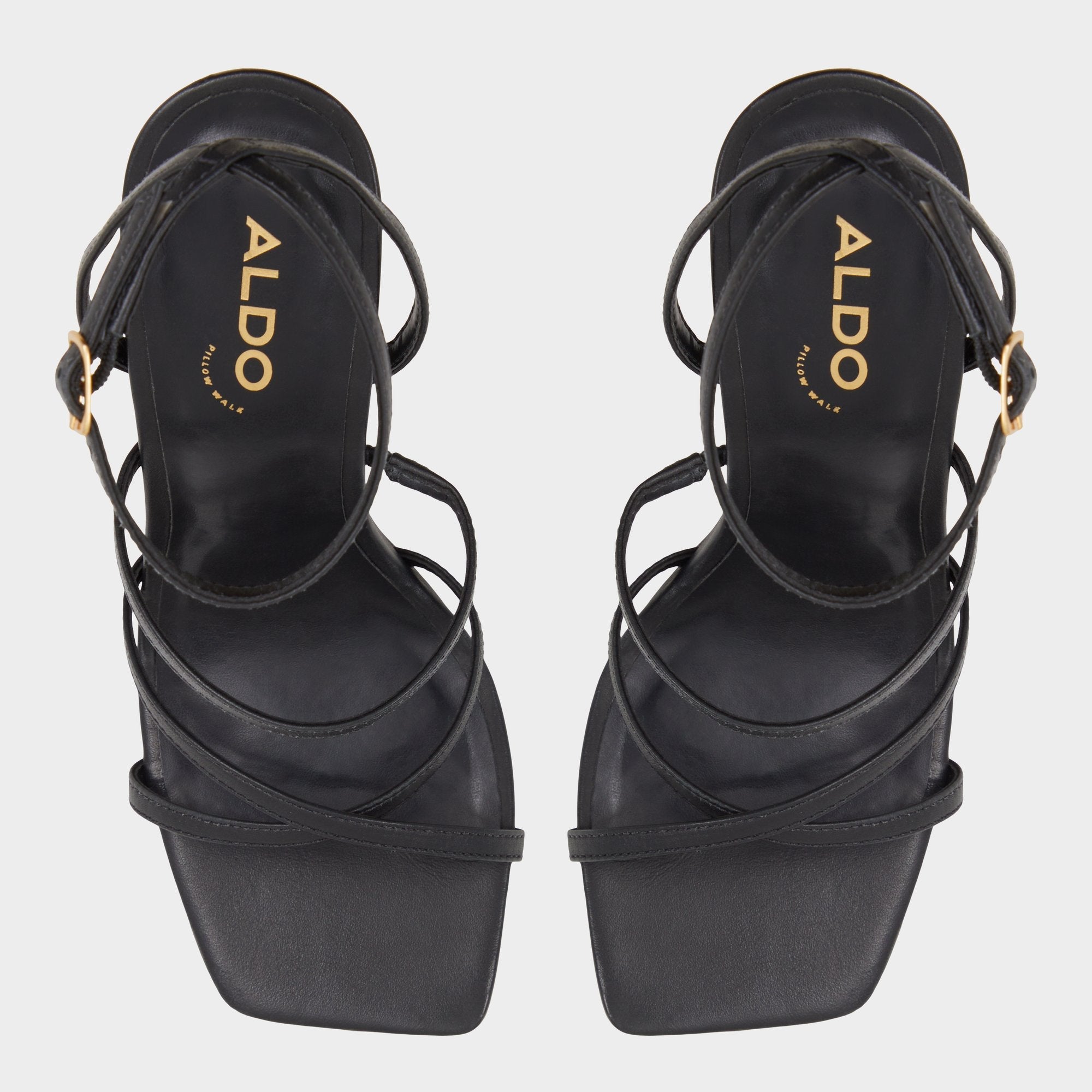 Black Galoi Black Women's Strappy sandals - Strappy heeled sandal | Aldo