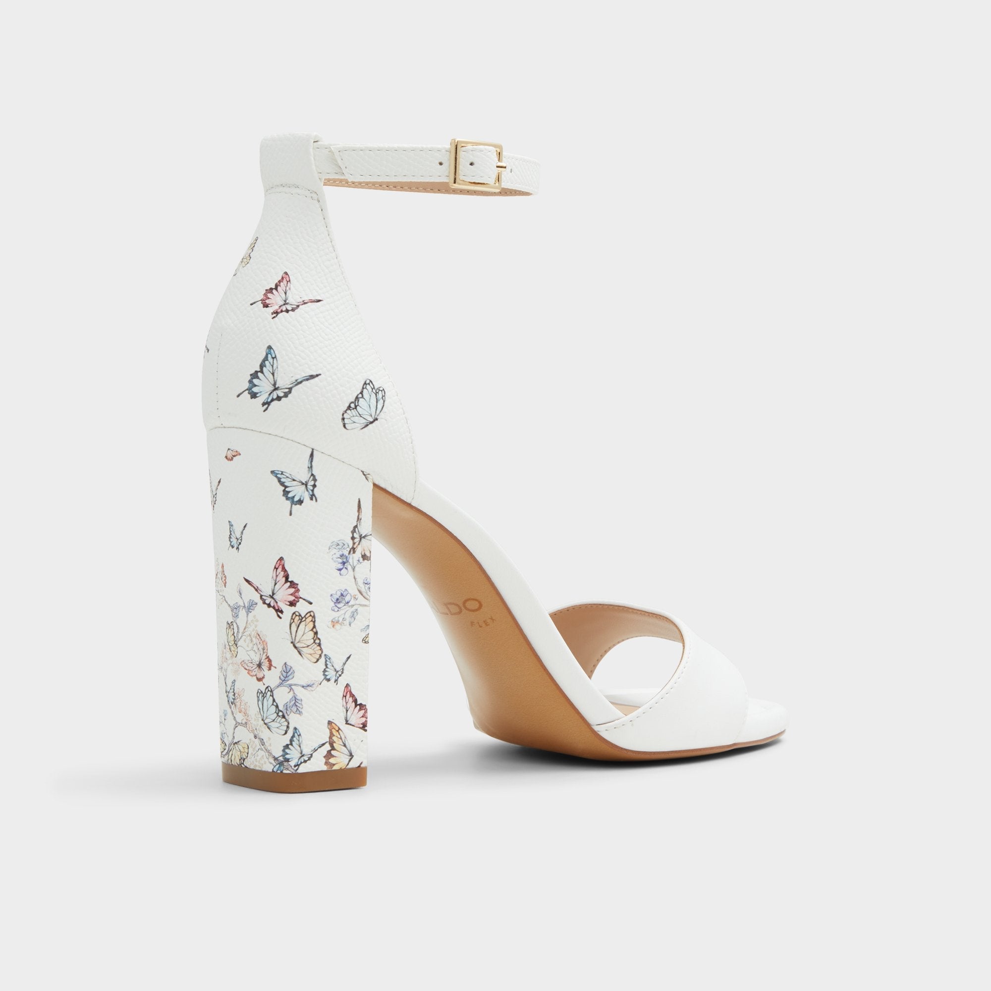 White Multi Enaegyn White Multi Women's Strappy sandals - Strappy heeled sandal, Block heel | Aldo