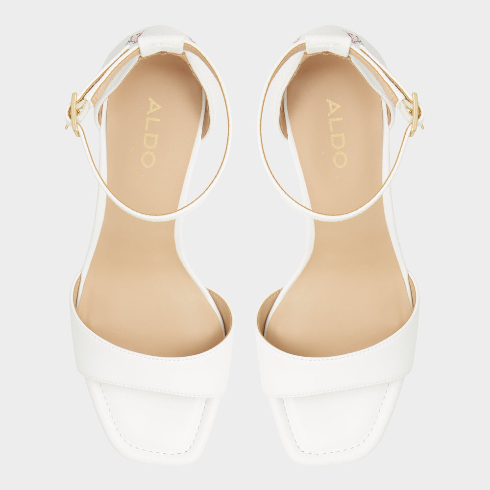 White Multi Enaegyn White Multi Women's Strappy sandals - Strappy heeled sandal, Block heel | Aldo