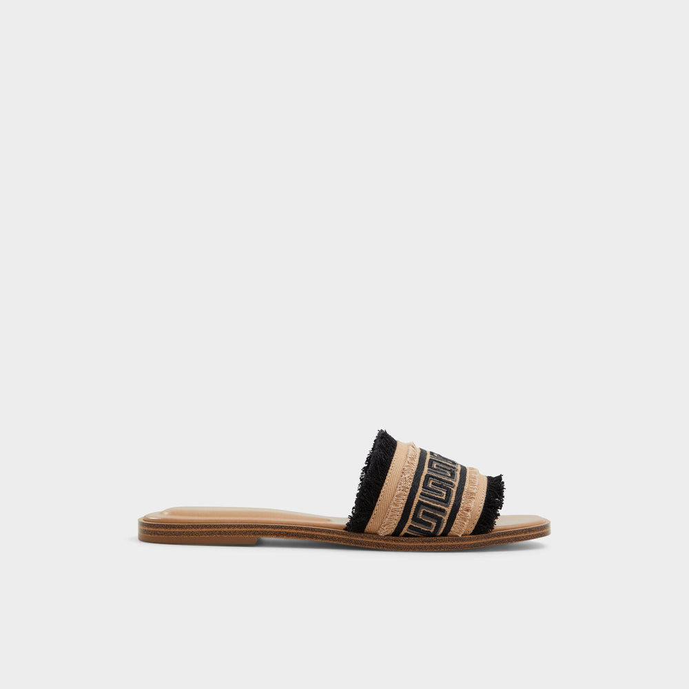 Open Black Nalani Open Black Women's Flats - Slide sandal | Aldo