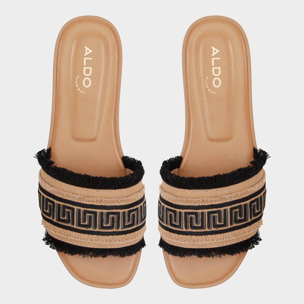 Open Black Nalani Open Black Women's Flats - Slide sandal | Aldo