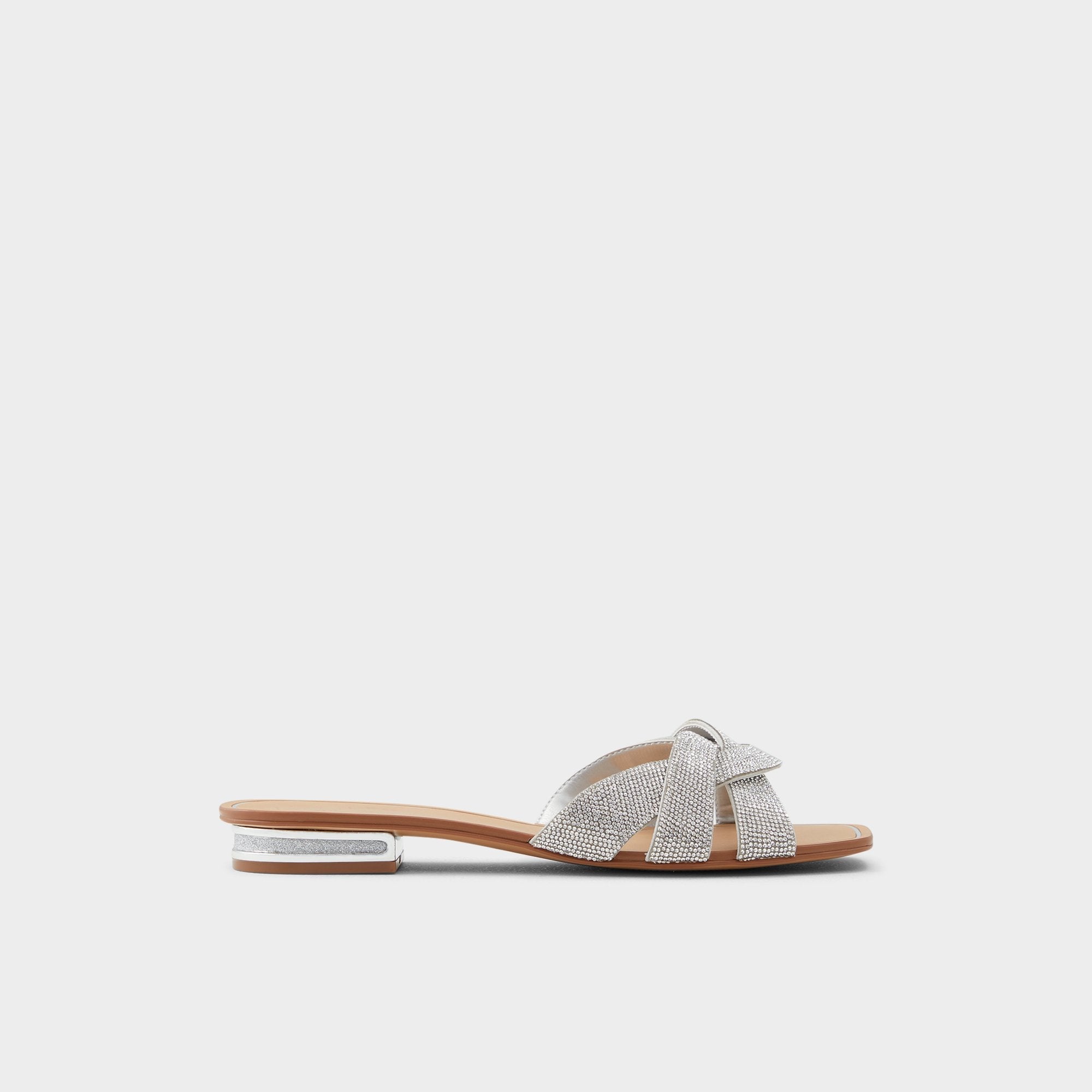Silver Coredith Silver Women's Flats - Slide sandal | Aldo