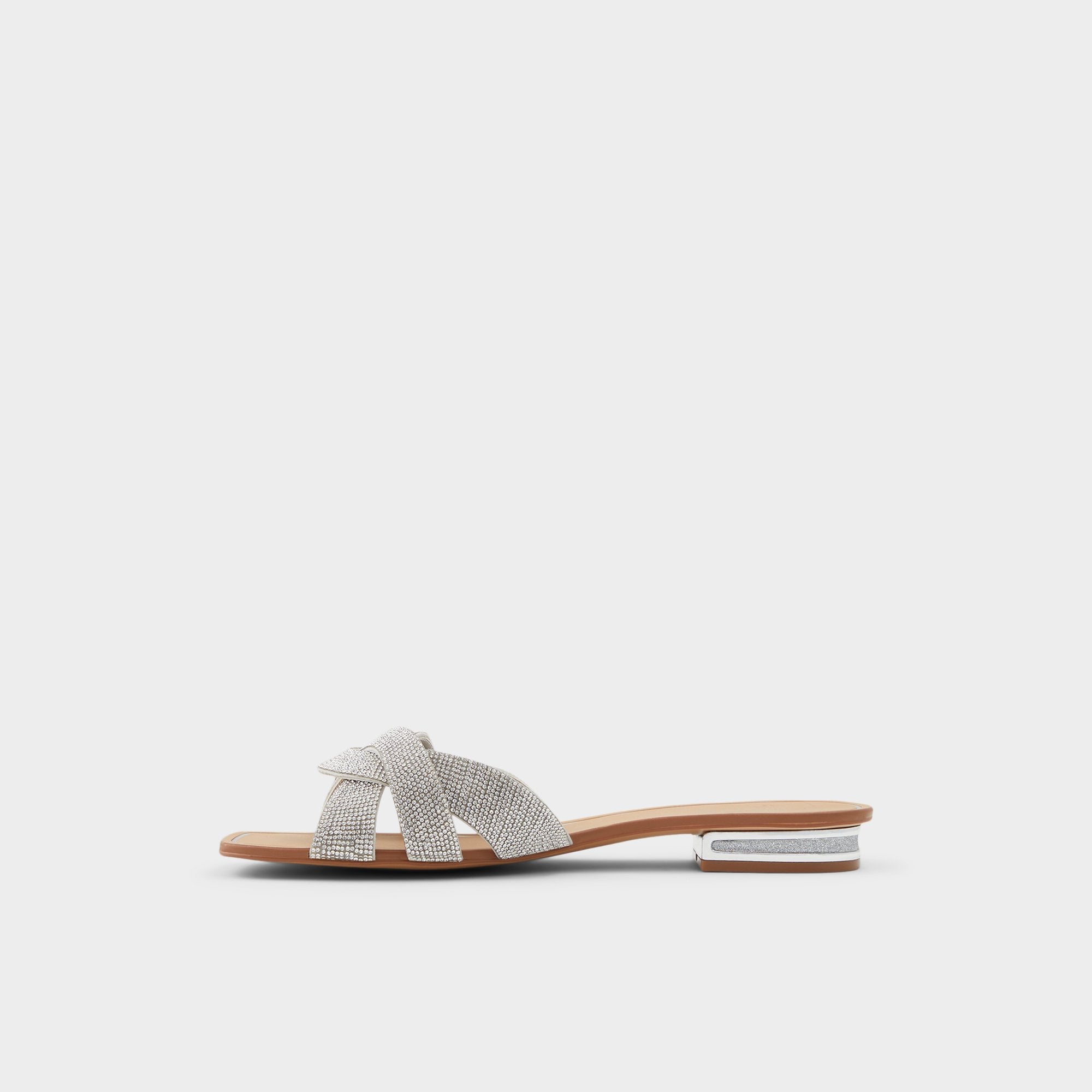 Silver Coredith Silver Women's Flats - Slide sandal | Aldo