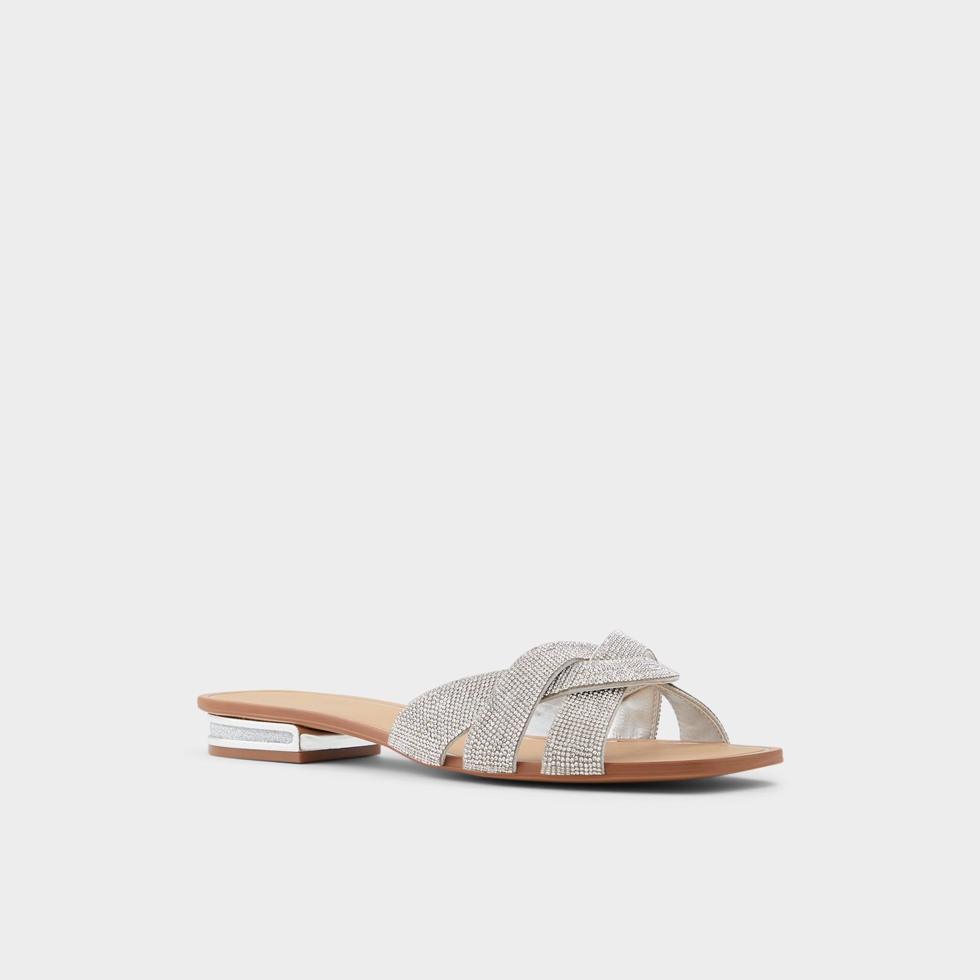 Silver Coredith Silver Women's Flats - Slide sandal | Aldo