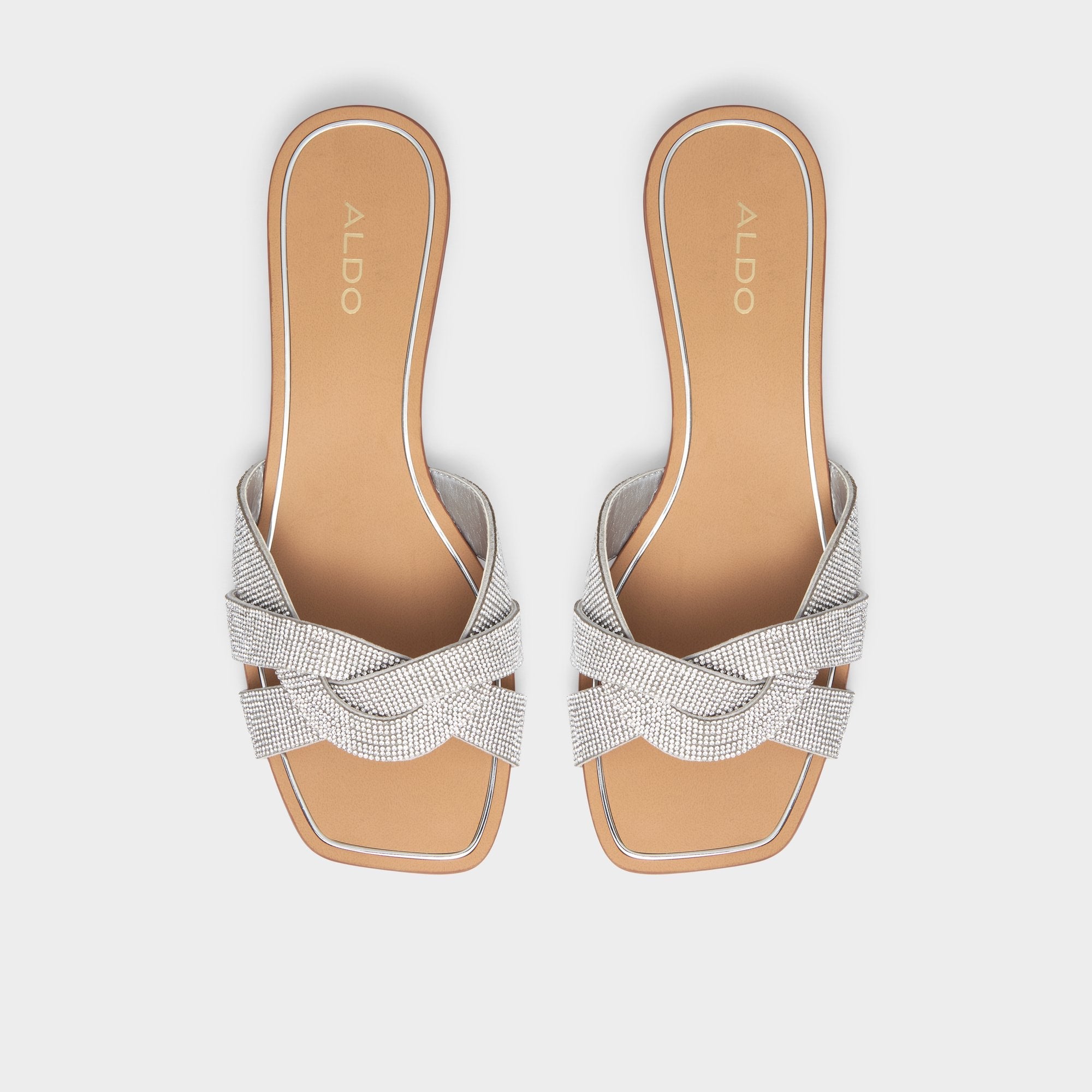 Silver Coredith Silver Women's Flats - Slide sandal | Aldo