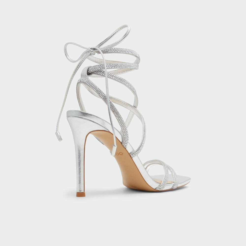 Silver Phaedra in Silver - Strappy stiletto sandal | Aldo