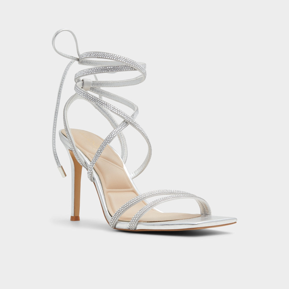 Silver Phaedra in Silver - Strappy stiletto sandal | Aldo
