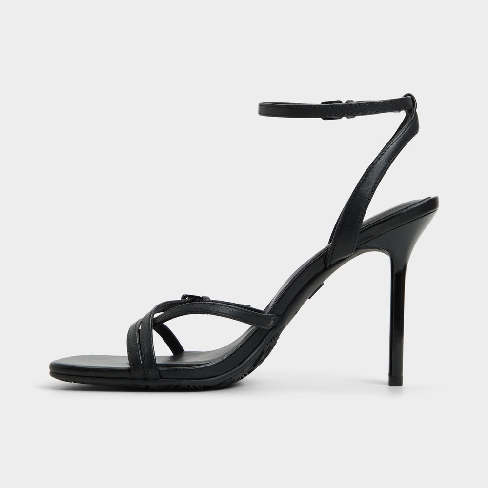 Black Conney Black Women's Heeled sandals - Strappy heeled sandal, Stiletto heel | Aldo