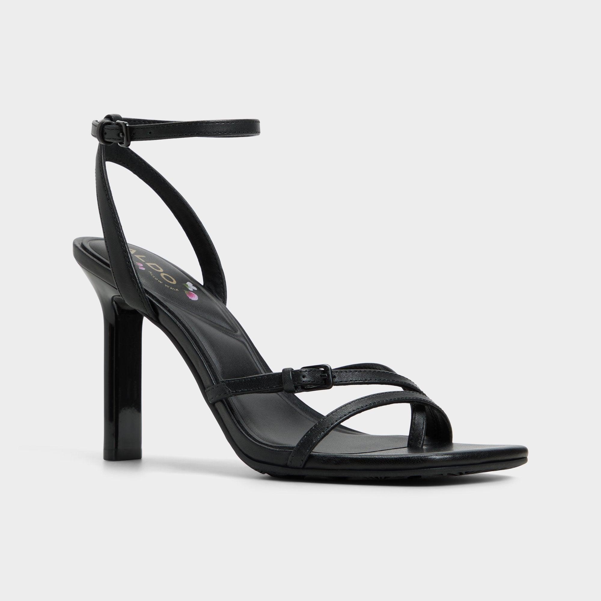 Black Conney Black Women's Heeled sandals - Strappy heeled sandal, Stiletto heel | Aldo