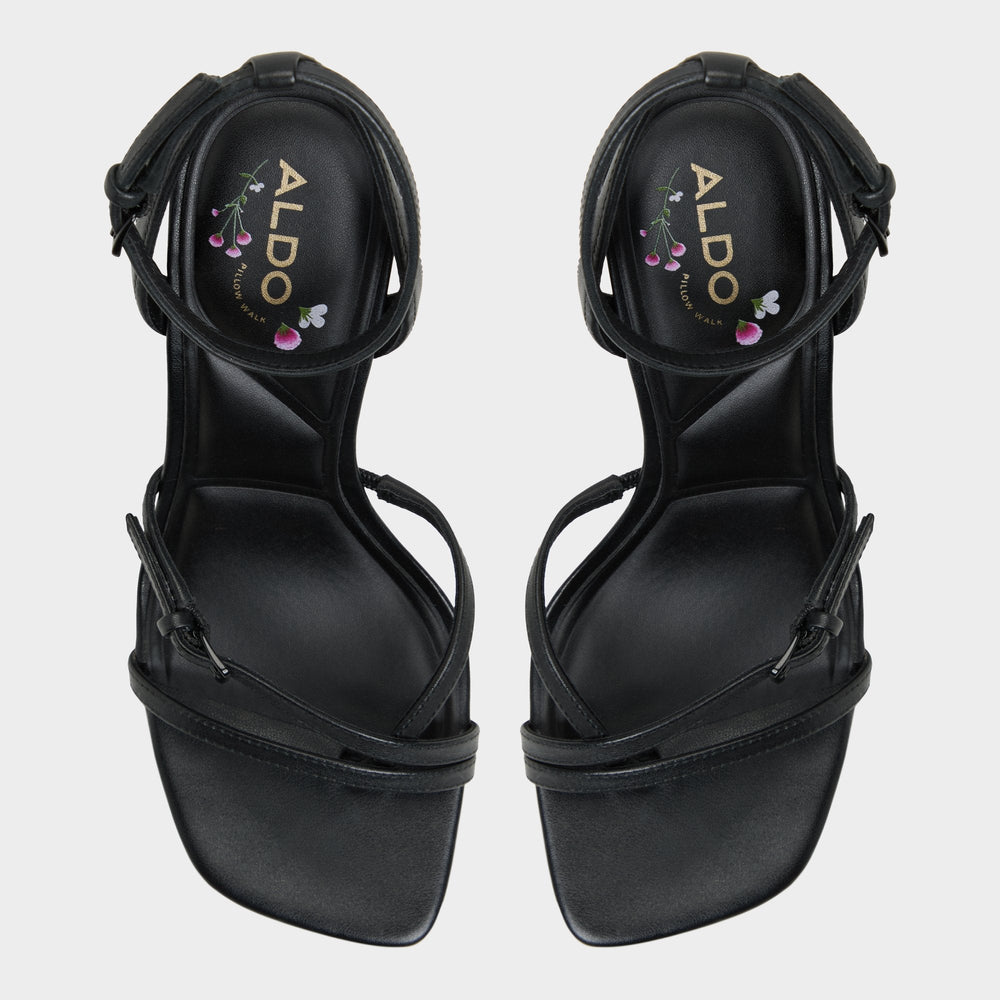 Black Conney Black Women's Heeled sandals - Strappy heeled sandal, Stiletto heel | Aldo