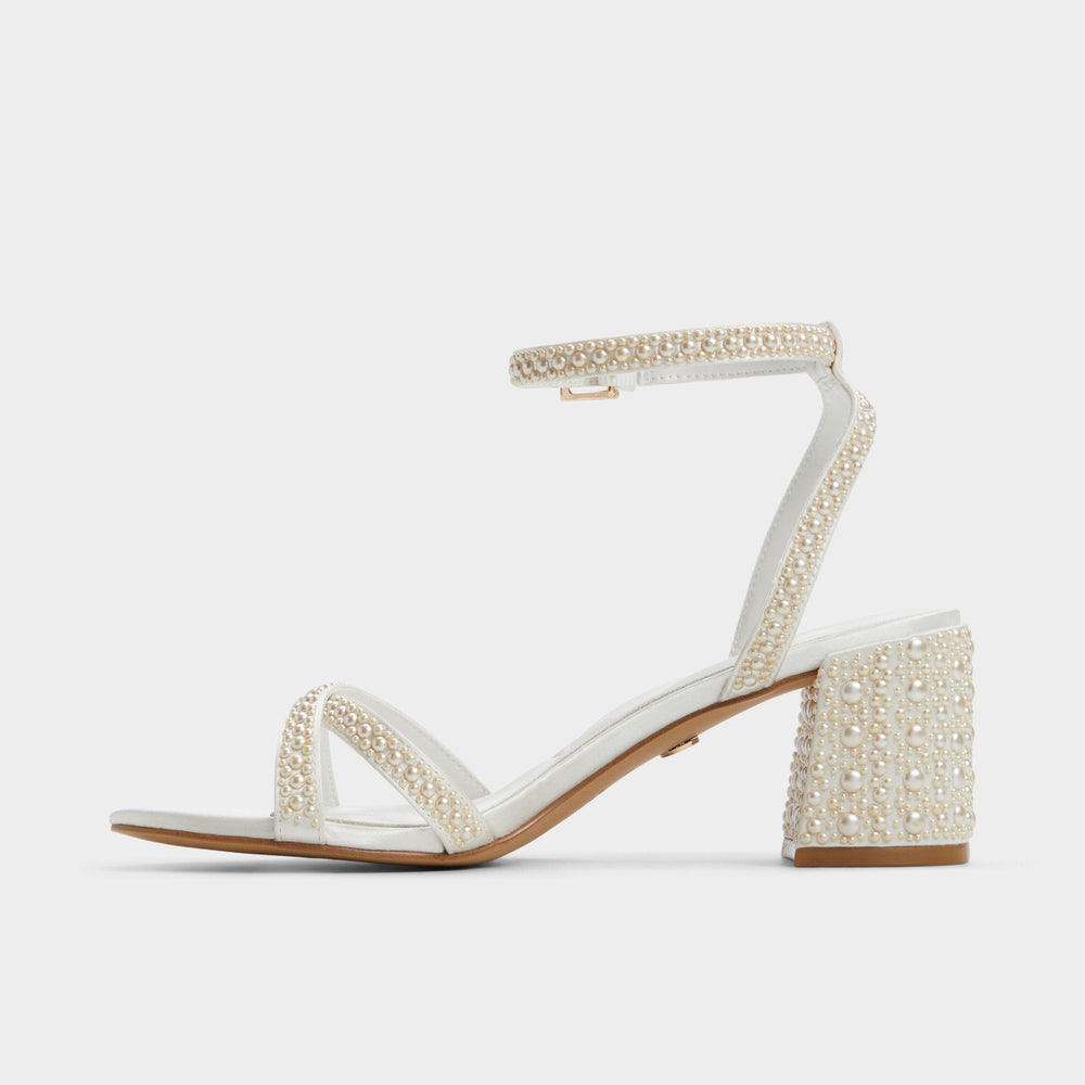 Other White Bouclettie Other White Women's Block heels - Strappy heeled sandal, Block heel | Aldo