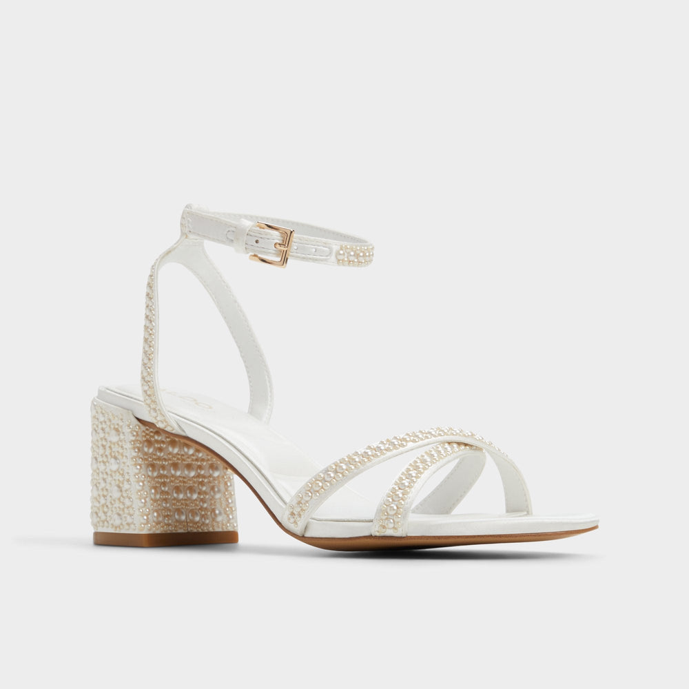 Other White Bouclettie Other White Women's Block heels - Strappy heeled sandal, Block heel | Aldo