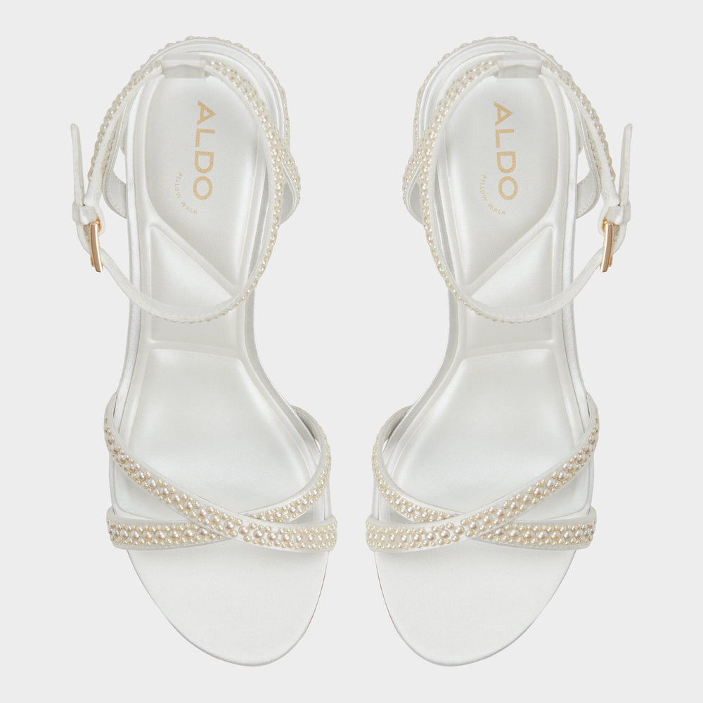 Other White Bouclettie Other White Women's Block heels - Strappy heeled sandal, Block heel | Aldo