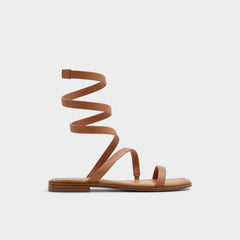 Medium Brown Spinella in Medium Brown - Strappy flat sandal | Aldo