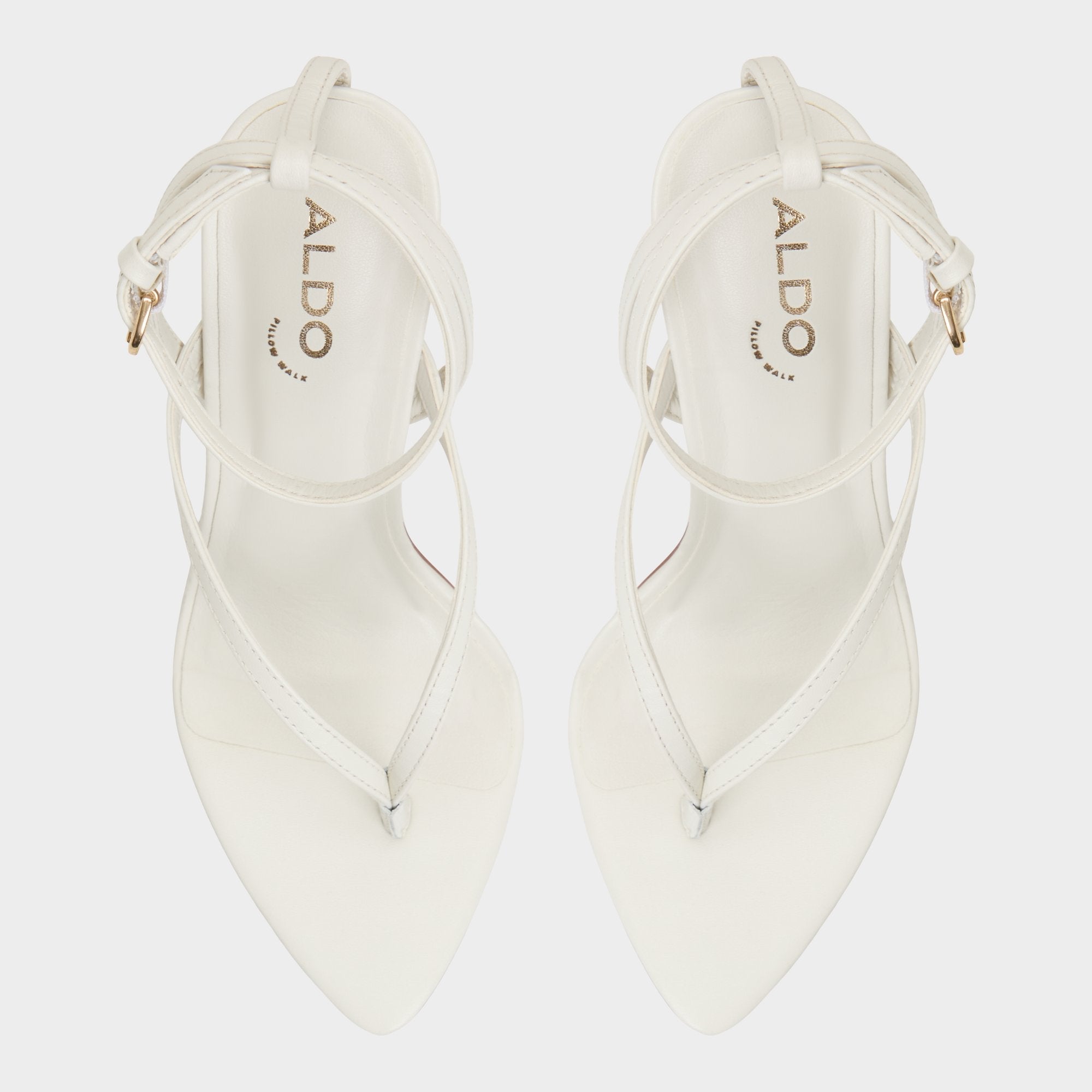 White/Bone Abyfindley White/Bone Women's Strappy sandals - Heeled flip flop | Aldo