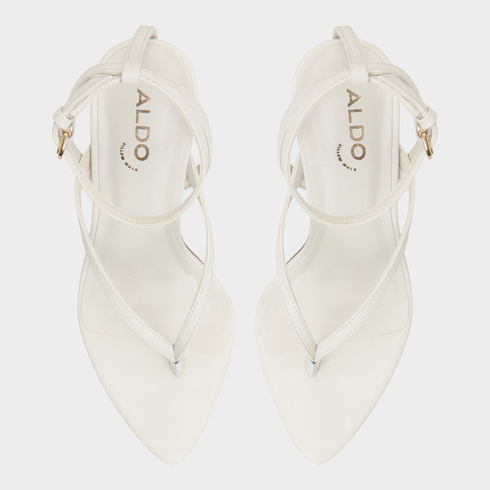 White/Bone Abyfindley White/Bone Women's Strappy sandals - Heeled flip flop | Aldo