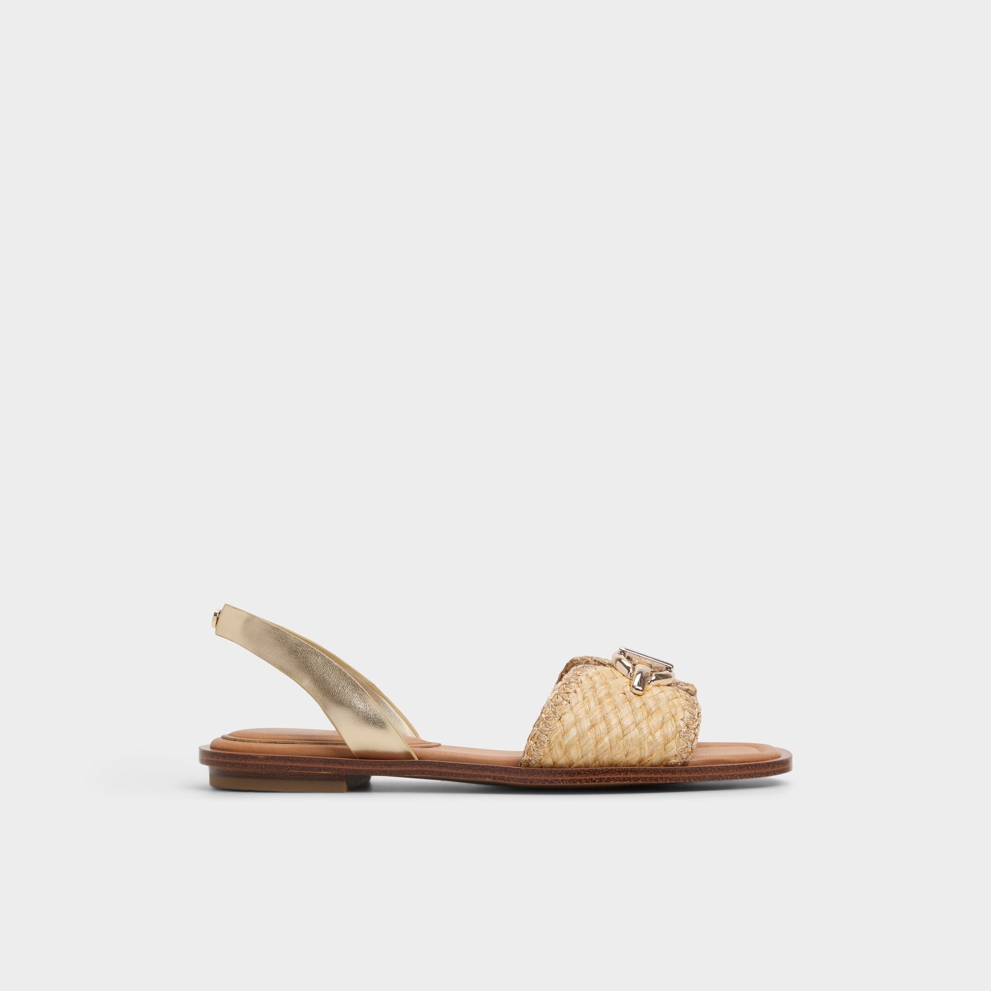 Gold Goassi Gold Women's Iridescent metallics - Flat sandal | Aldo