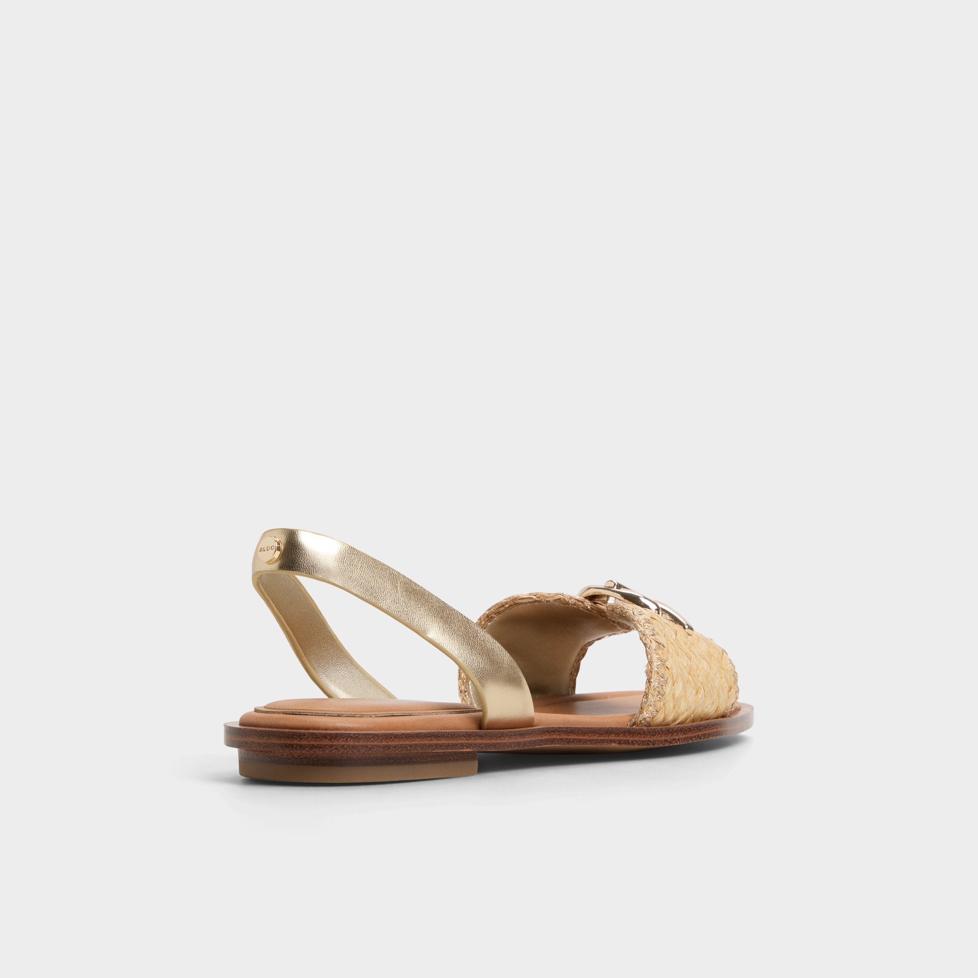 Gold Goassi Gold Women's Iridescent metallics - Flat sandal | Aldo