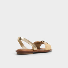 Gold Goassi Gold Women's Iridescent metallics - Flat sandal | Aldo