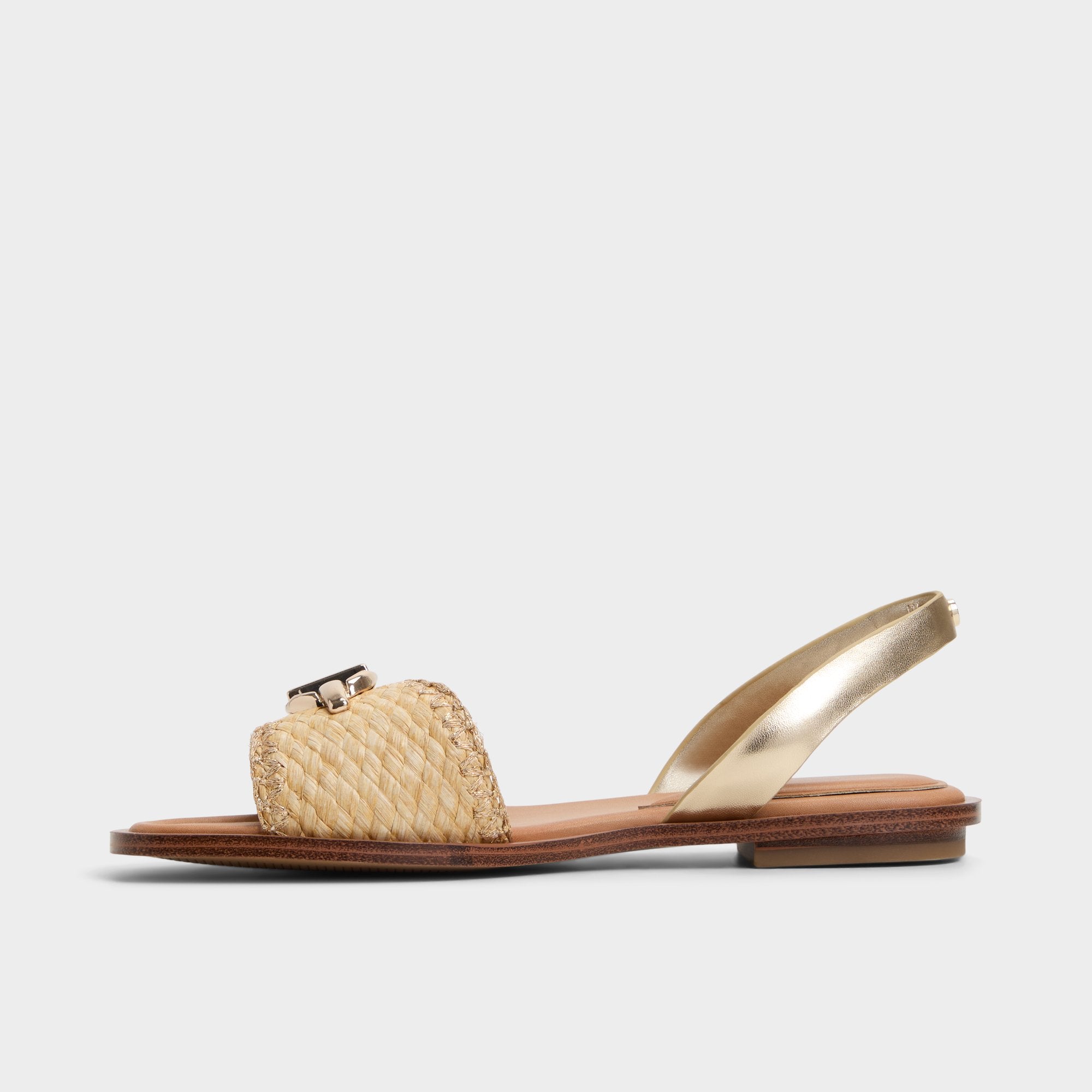 Gold Goassi Gold Women's Iridescent metallics - Flat sandal | Aldo
