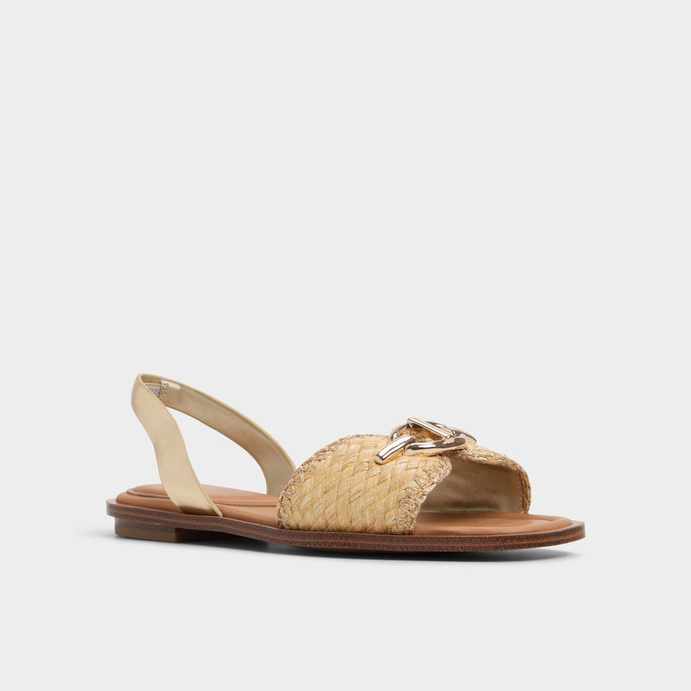 Gold Goassi Gold Women's Iridescent metallics - Flat sandal | Aldo