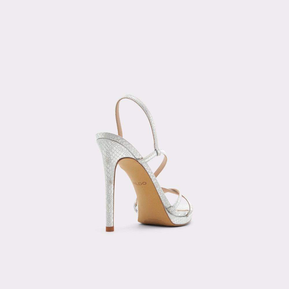 Silver Resurge in Silver - Strappy stiletto sandal, Stiletto heel | Aldo