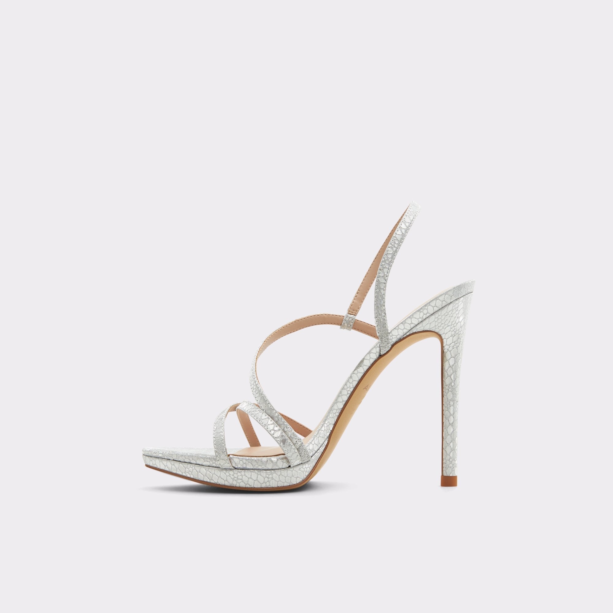 Silver Resurge in Silver - Strappy stiletto sandal, Stiletto heel | Aldo
