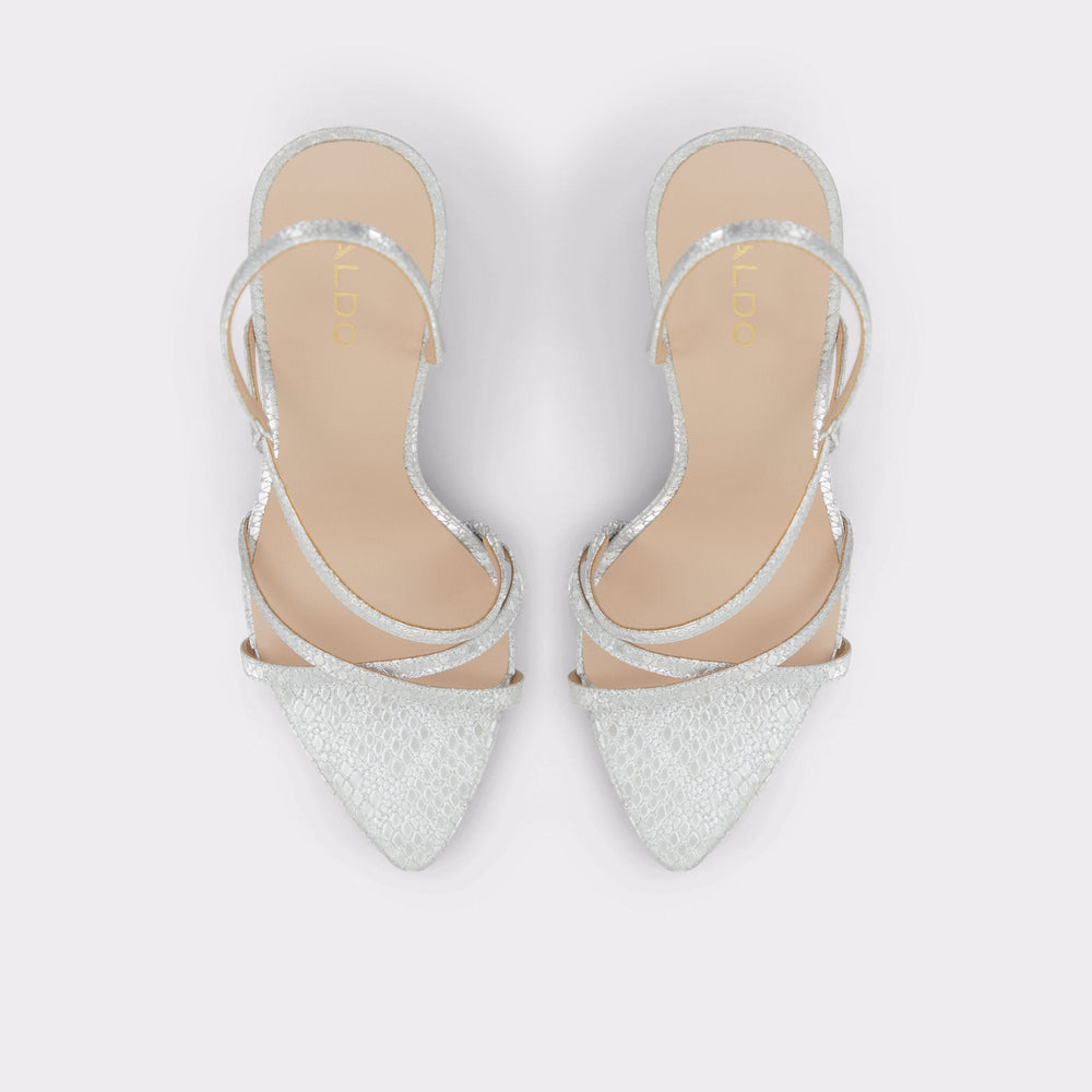 Silver Resurge in Silver - Strappy stiletto sandal, Stiletto heel | Aldo