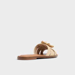 Light Beige Seaflower Light Beige Women's Flats - Slide sandal | Aldo