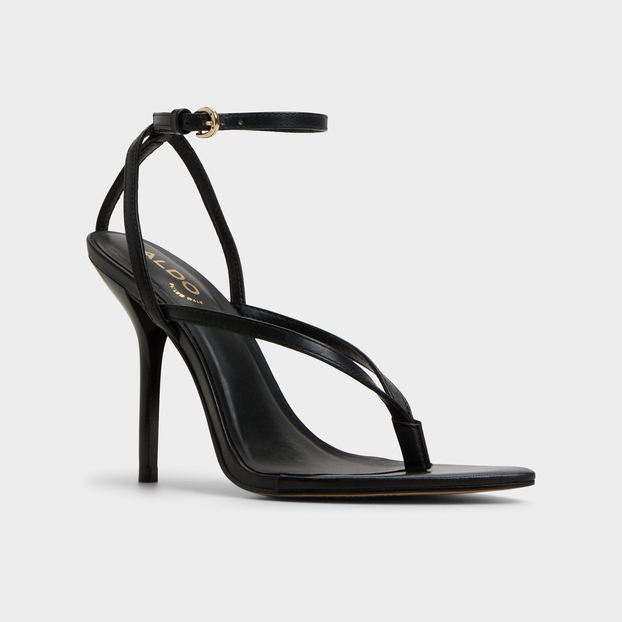 Black Abyfindley Black Women's Strappy sandals - Heeled flip flop, Stiletto heel | Aldo
