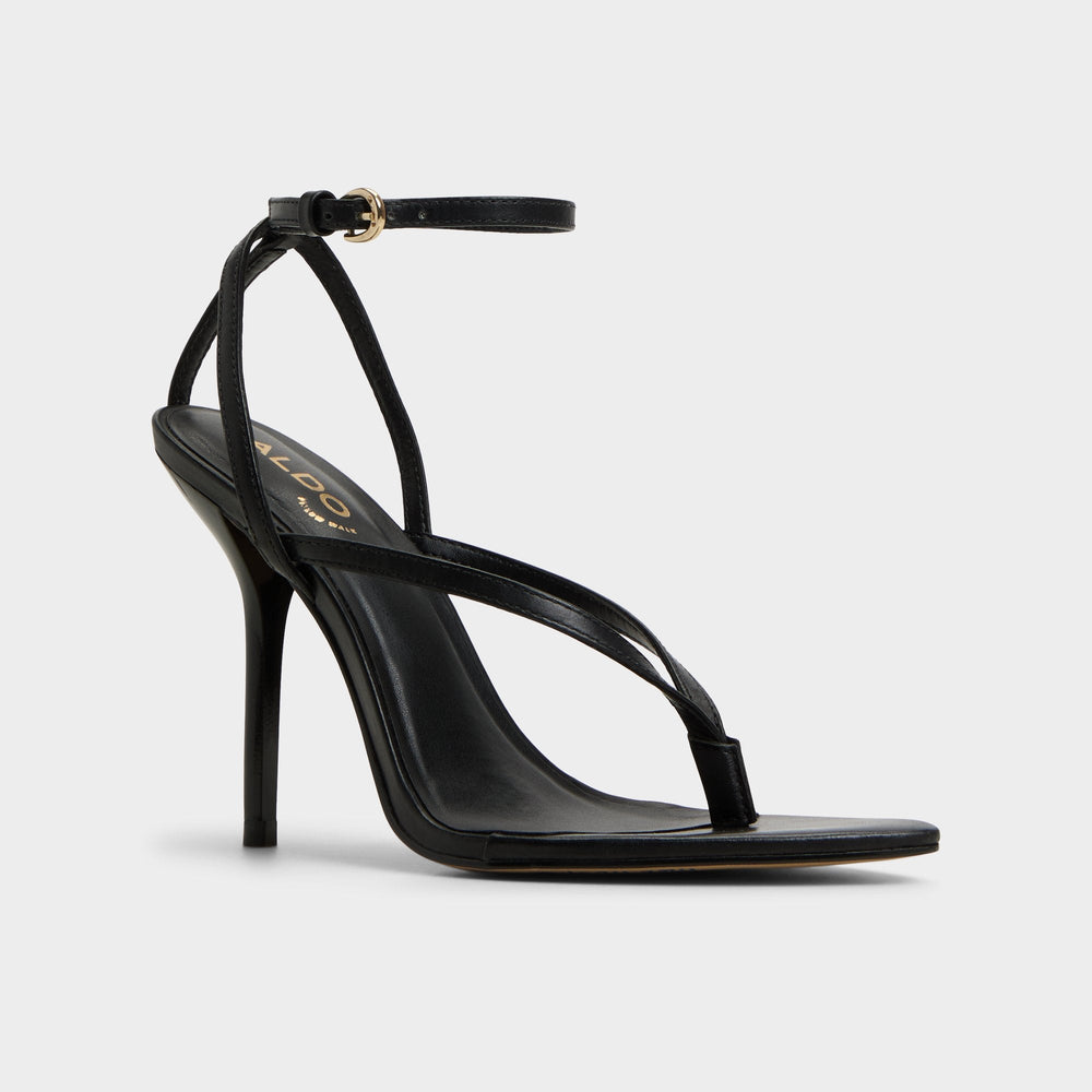 Black Abyfindley Black Women's Strappy sandals - Heeled flip flop, Stiletto heel | Aldo