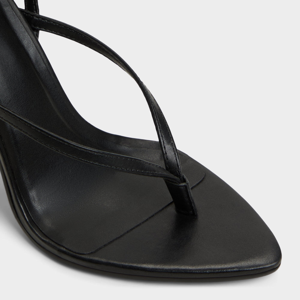 Black Abyfindley Black Women's Strappy sandals - Heeled flip flop, Stiletto heel | Aldo