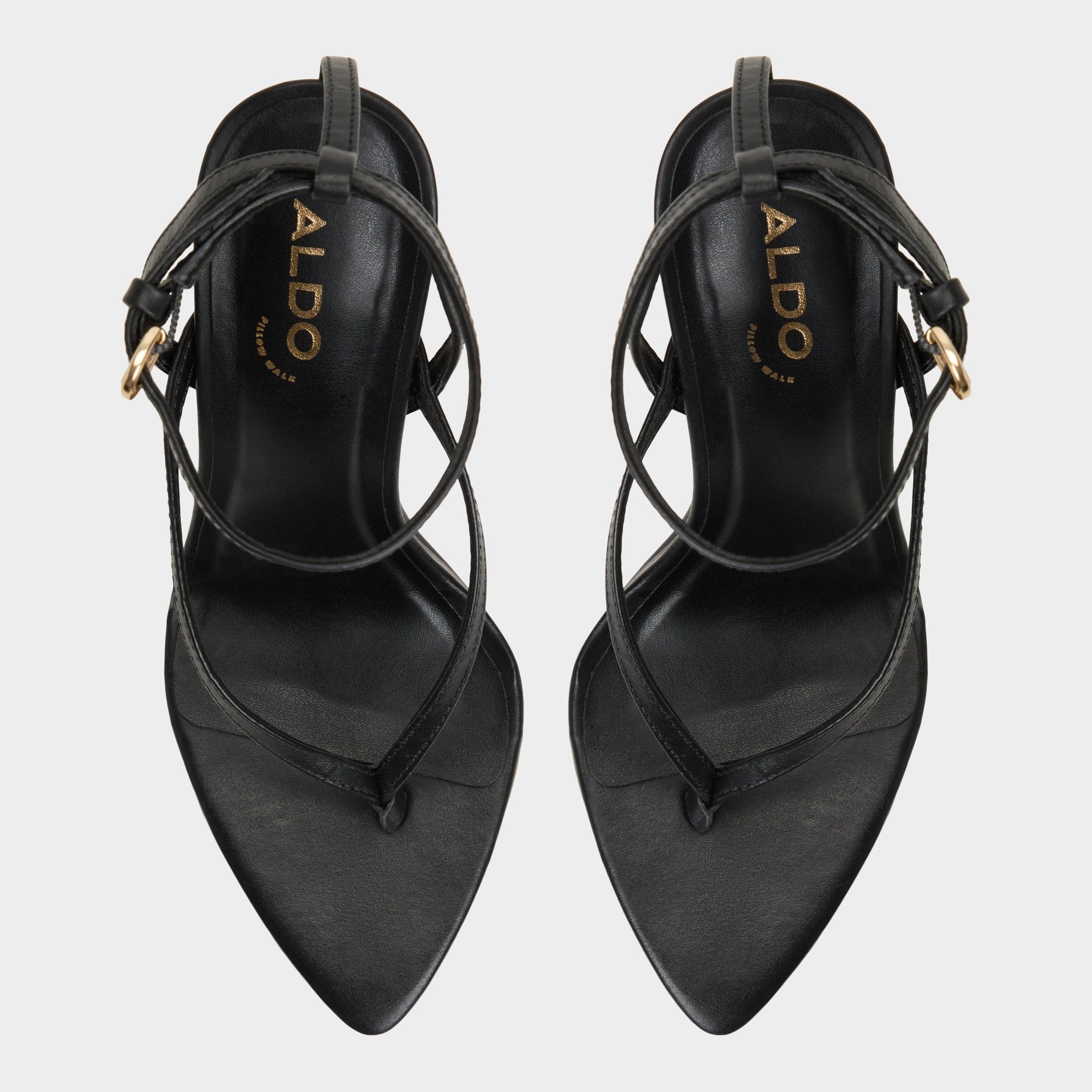 Black Abyfindley Black Women's Strappy sandals - Heeled flip flop, Stiletto heel | Aldo