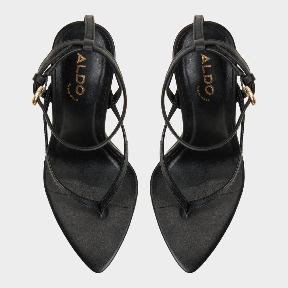 Black Abyfindley Black Women's Strappy sandals - Heeled flip flop, Stiletto heel | Aldo