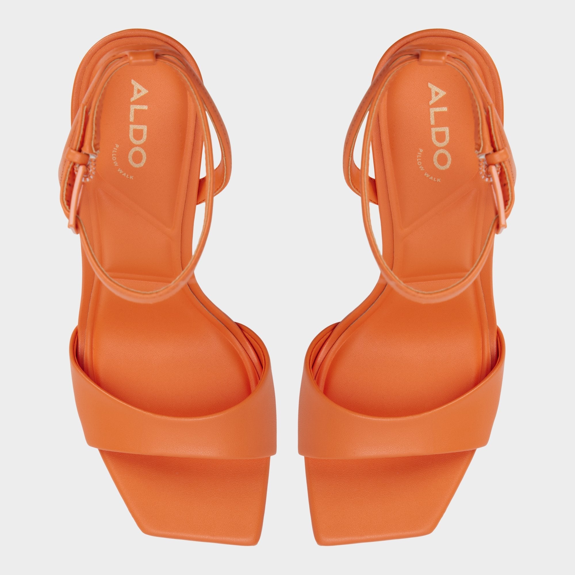Medium Orange Illustrious Medium Orange Women's Strappy Heels - Strappy heeled sandal, Stiletto heel | Aldo