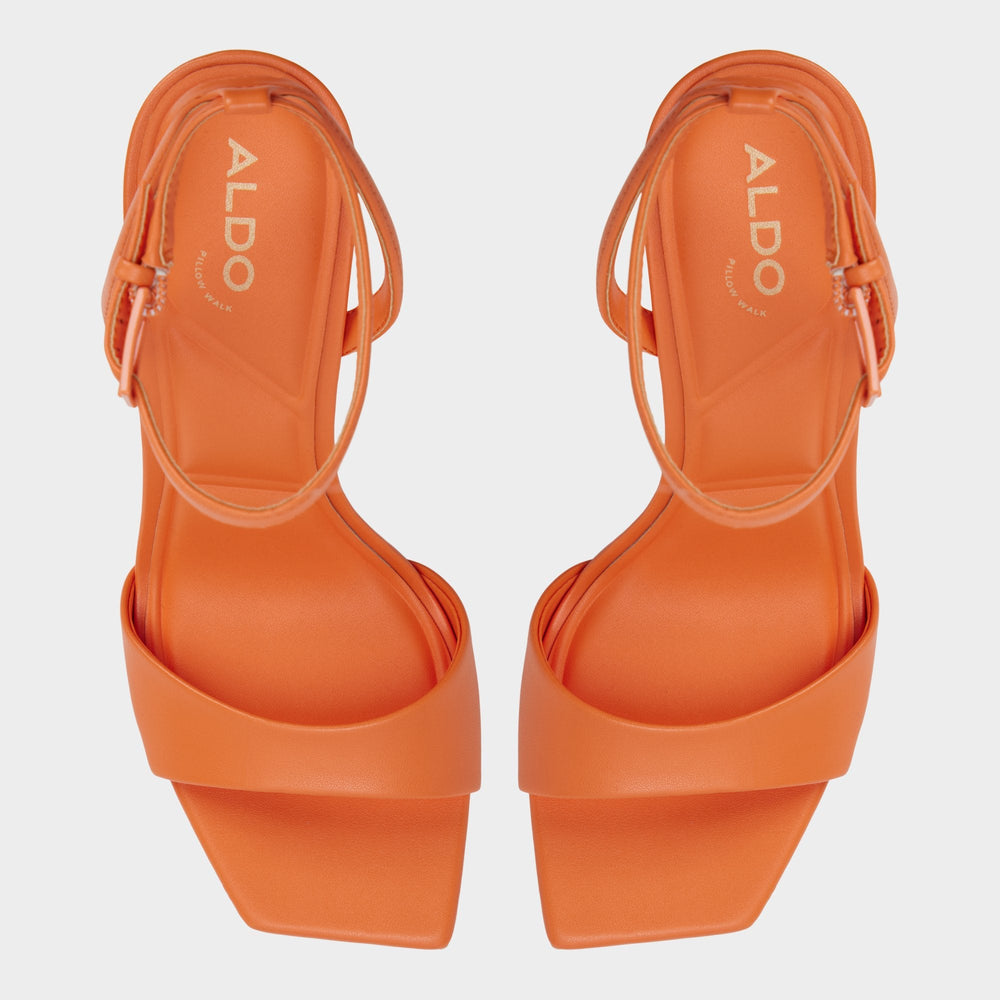 Medium Orange Illustrious Medium Orange Women's Strappy Heels - Strappy heeled sandal, Stiletto heel | Aldo