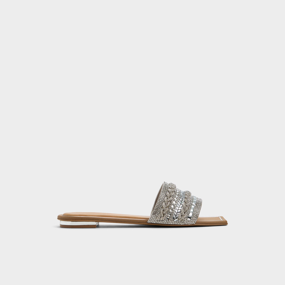 Silver Navalia Silver Women's Flats - Slide sandal | Aldo